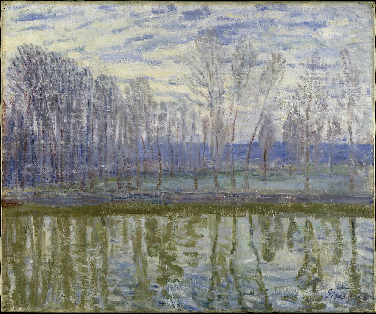 Sur les rives du Loing - On the Shores of Loing, de Sisley, Alfred (1839-1899). Óleo sobre tela de Alfred Sisley