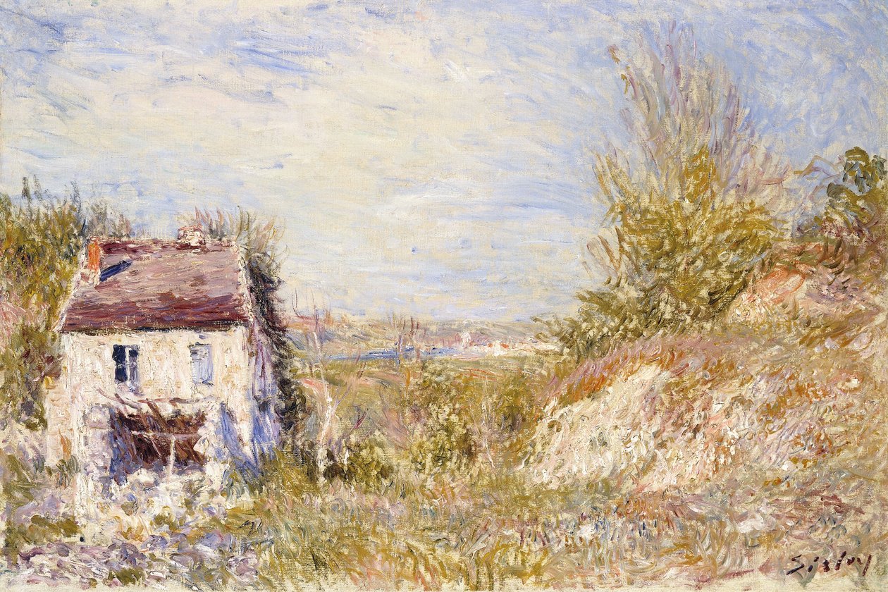 A casa abandonada; A Casa Abandonada, c.1886 de Alfred Sisley