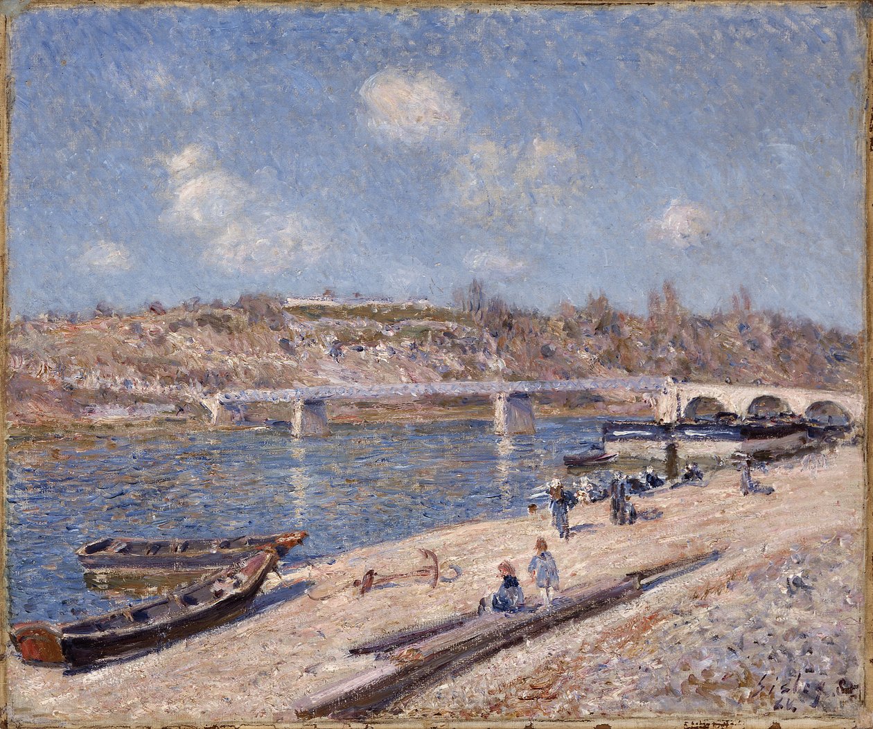 A praia de Saint-Mammès de Alfred Sisley