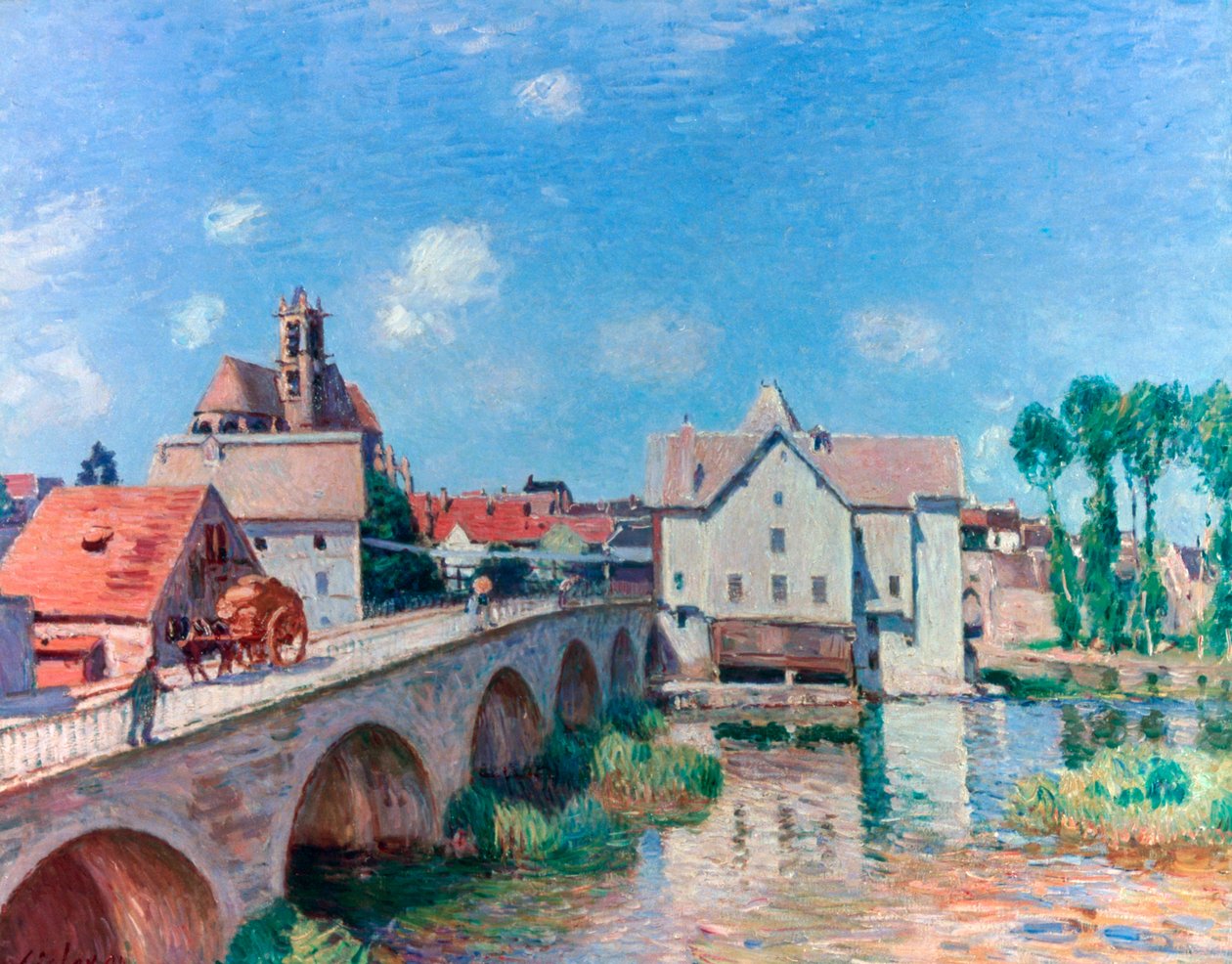A ponte em Moret, 1893 de Alfred Sisley