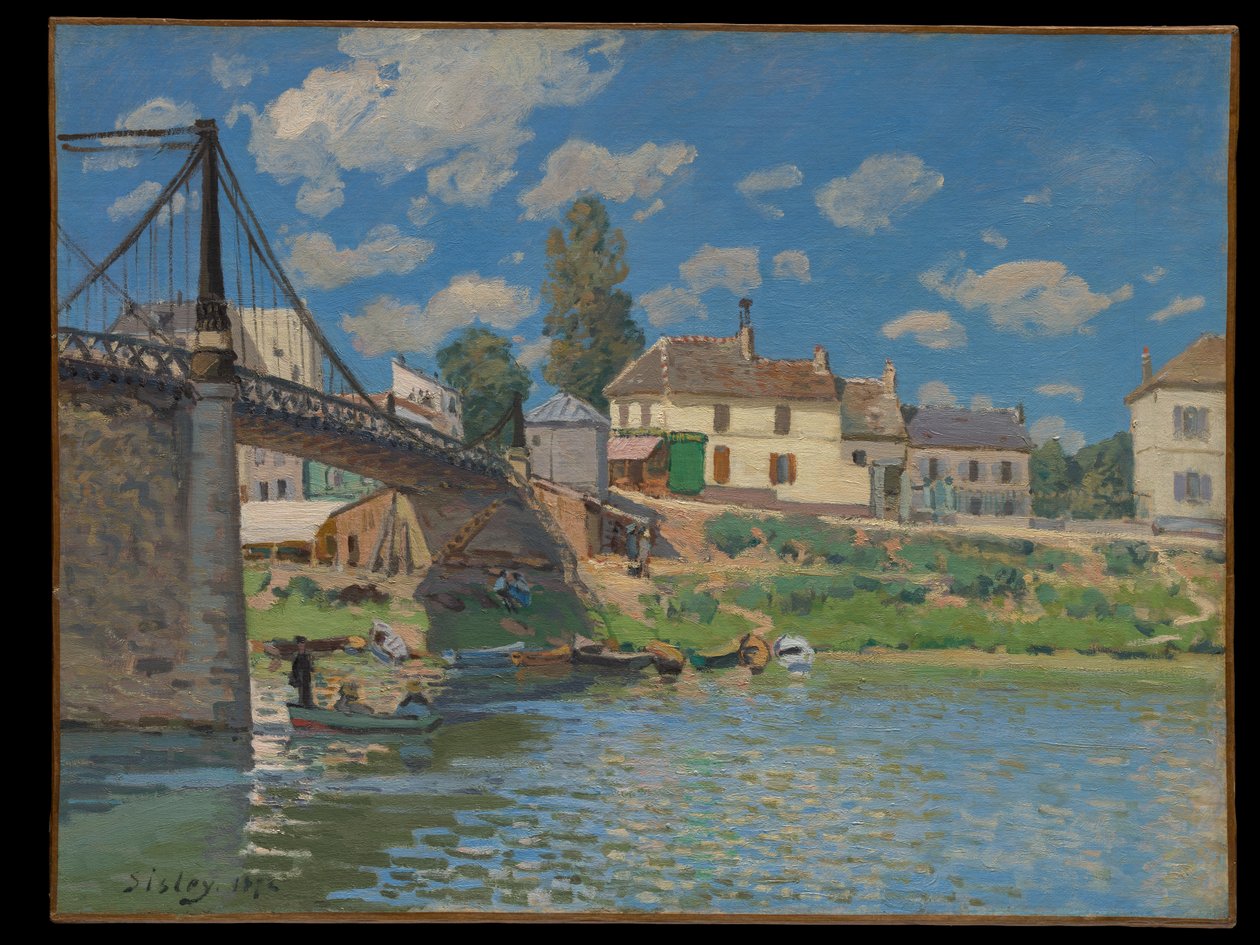 A ponte de Villeneuve-la-Garenne de Alfred Sisley