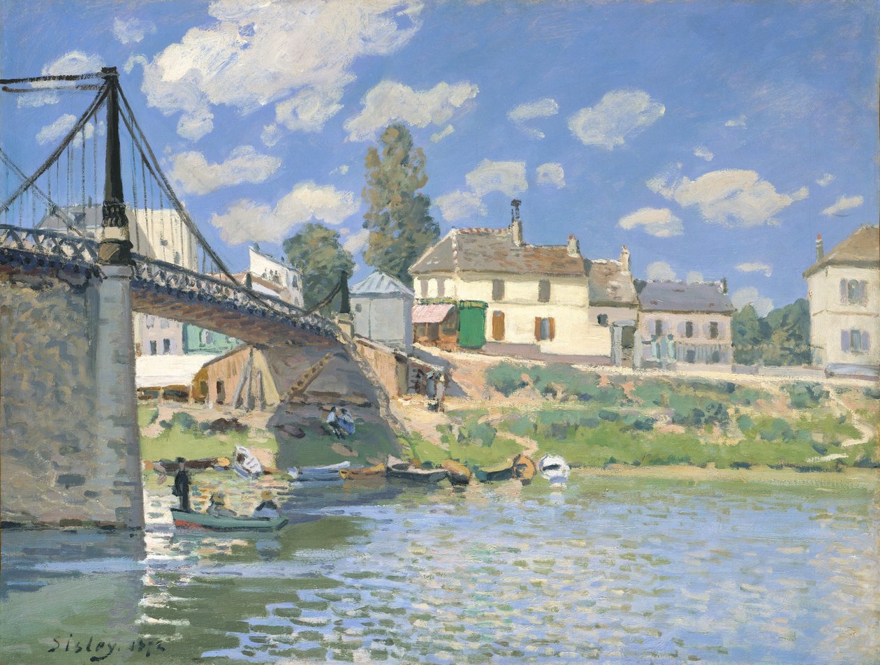 A ponte de Villeneuve-la-Garenne de Alfred Sisley
