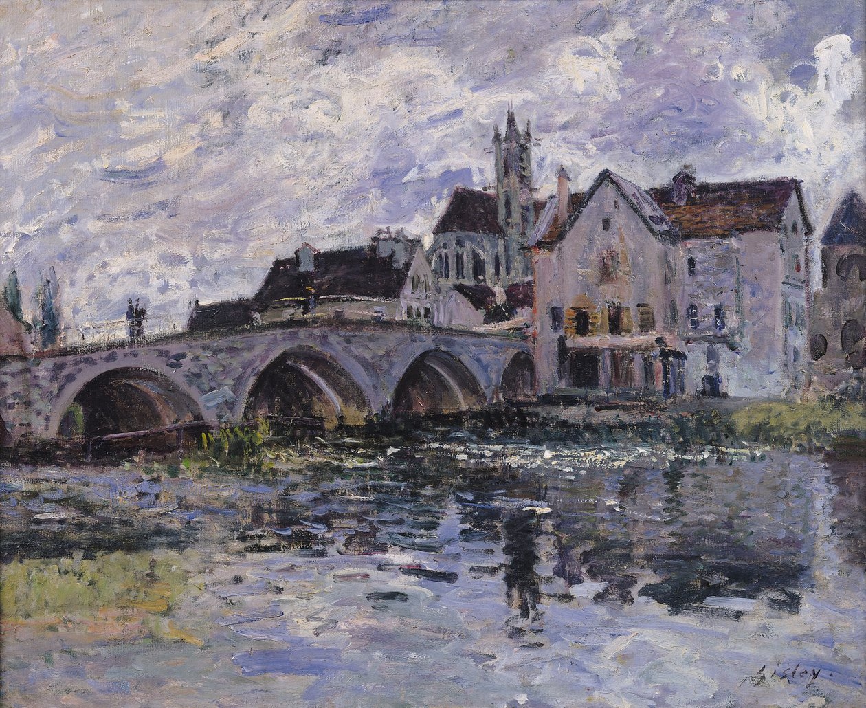 A ponte de Moret-sur-Loing, 1887 de Alfred Sisley