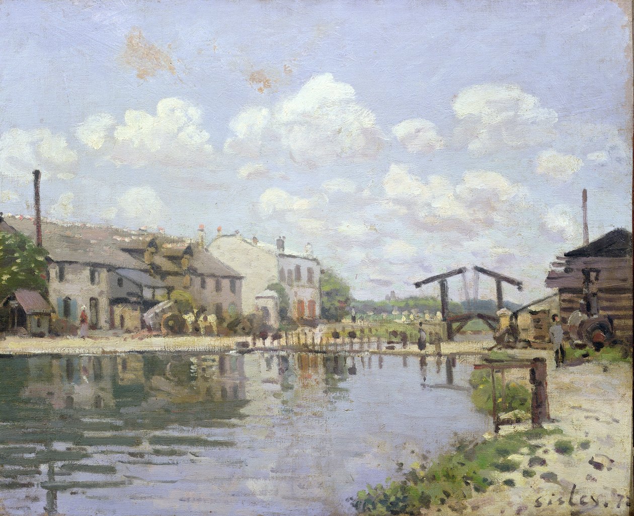 O Canal Saint-Martin, Paris de Alfred Sisley