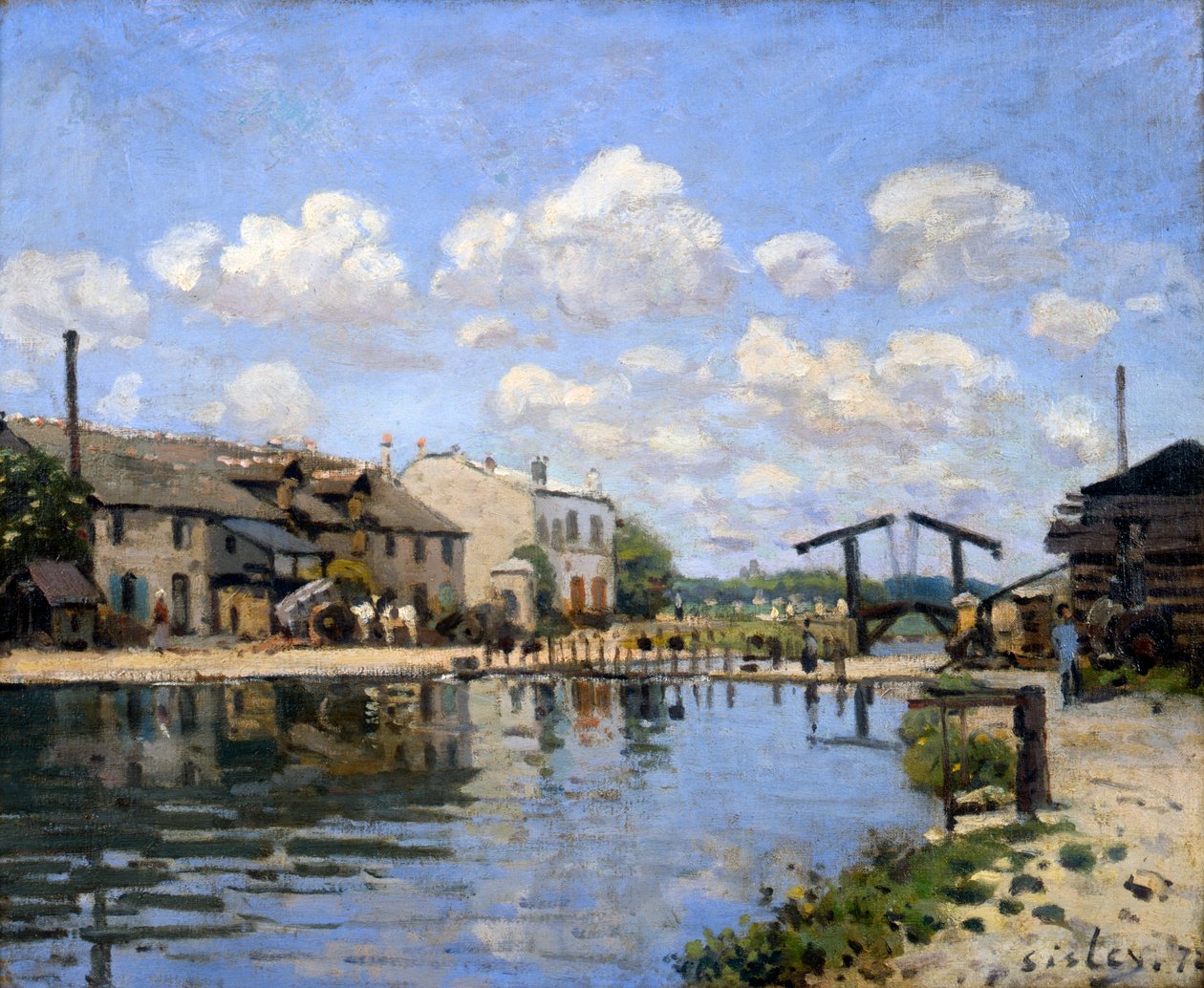 O Canal Saint-Martin, Paris, 1872 de Alfred Sisley