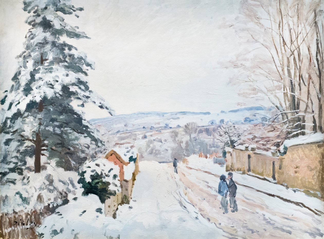A estrada Coeur Volant para Louveciennes, c. 1872 (óleo sobre tela) de Alfred Sisley