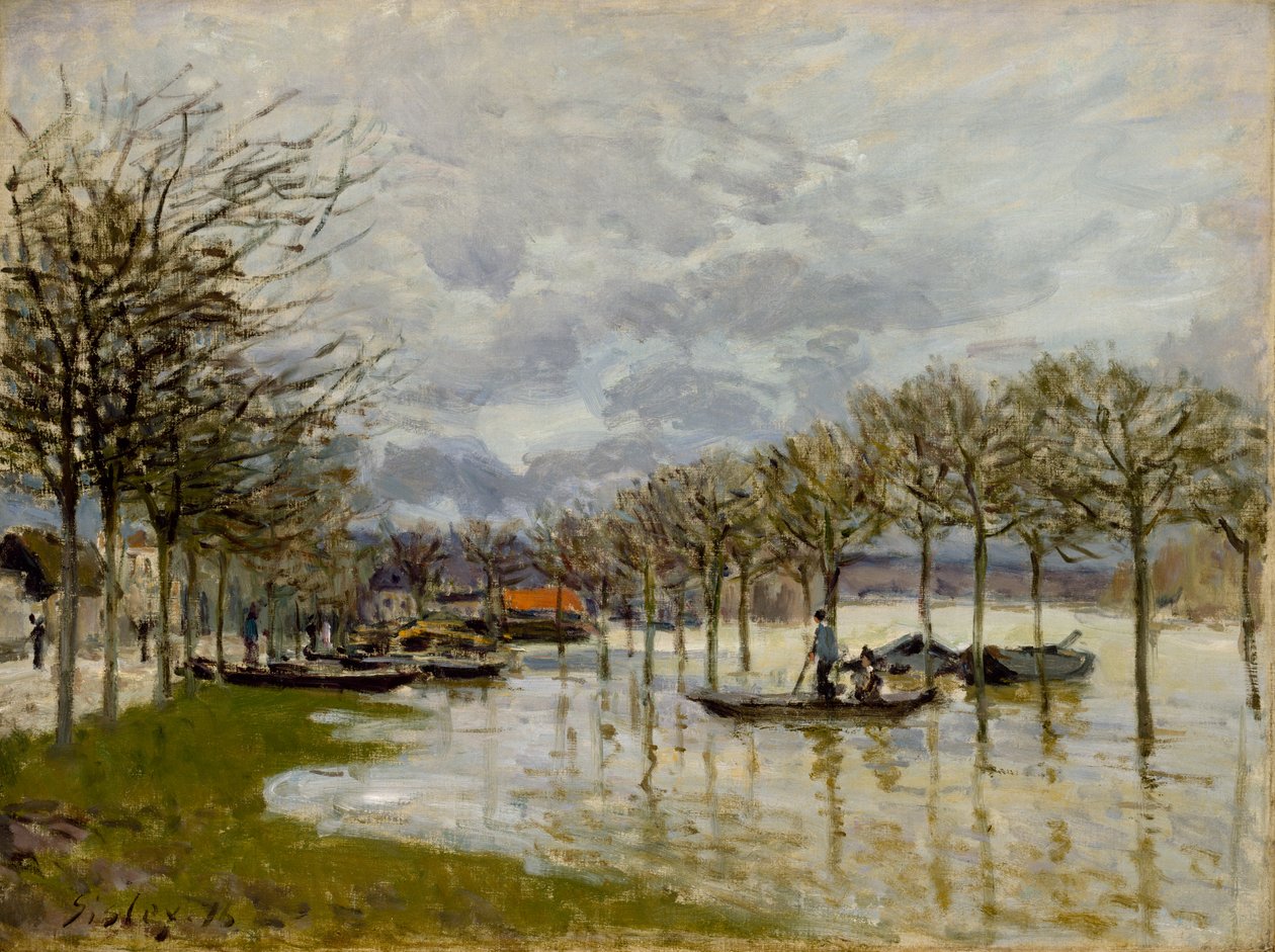 O dilúvio no caminho de Saint-Germain, 1876 de Alfred Sisley