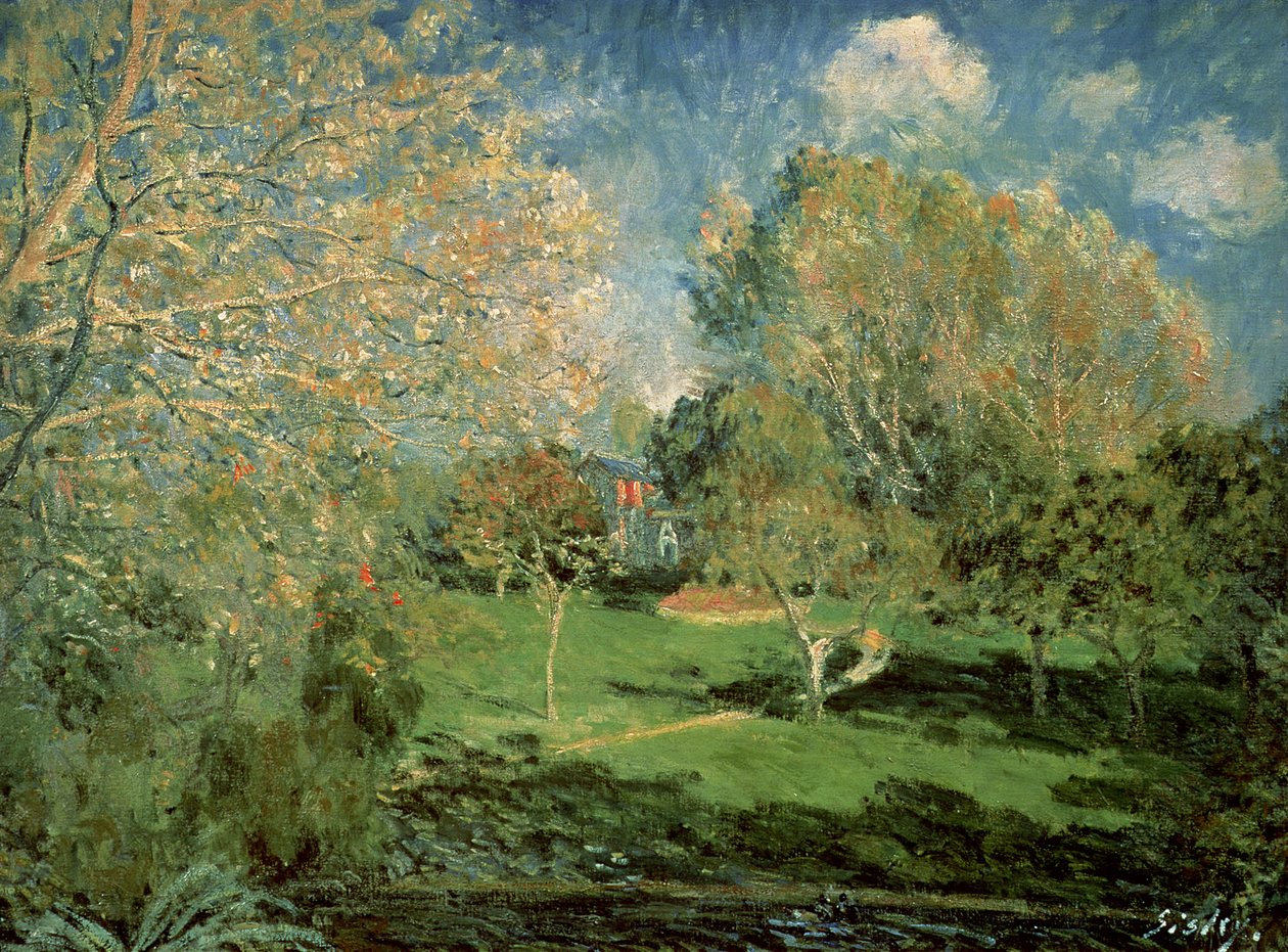 O Jardim da Família Hoschede, 1881 de Alfred Sisley