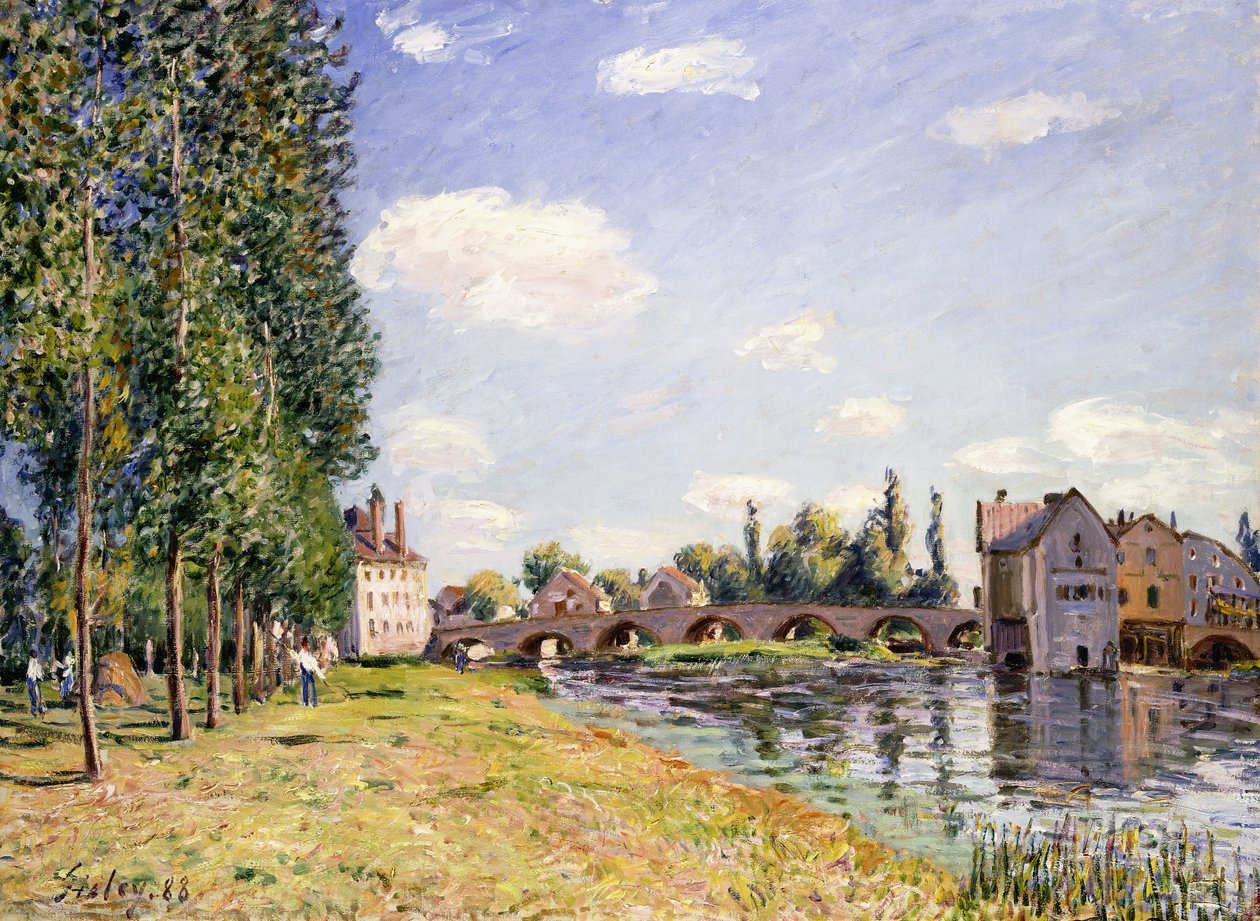 A ponte de Moret no verão de 1888 de Alfred Sisley