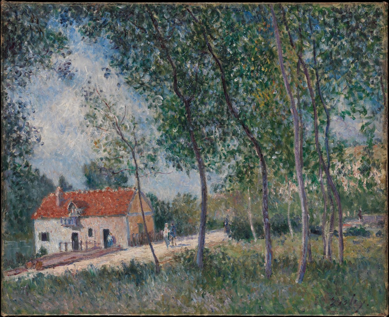 A estrada de Moret para Saint-Mammès de Alfred Sisley