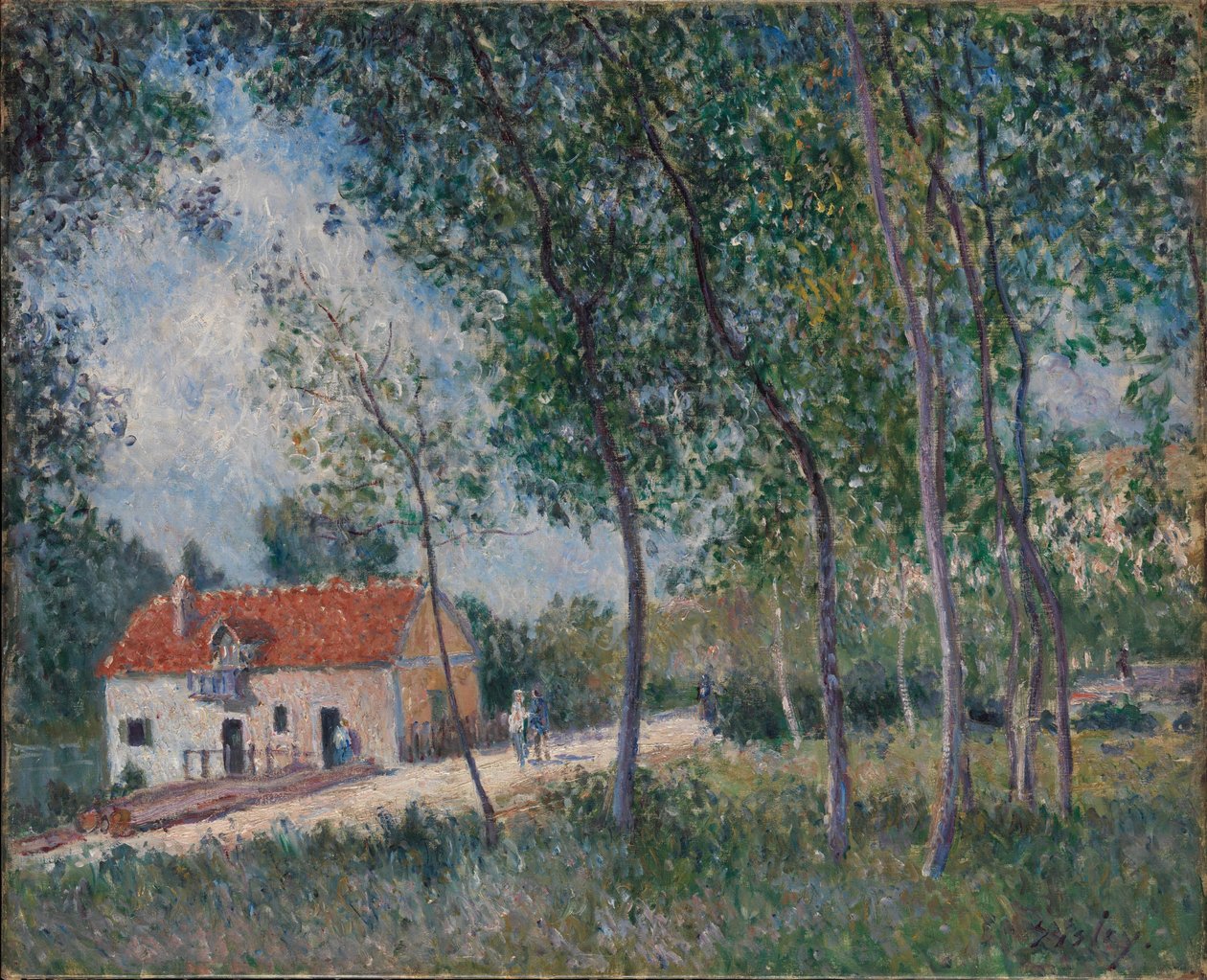 A estrada de Moret para Saint-Mammès, 1883-85 de Alfred Sisley