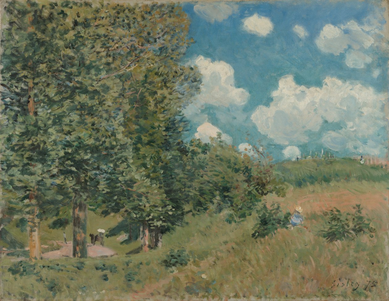 A estrada de Versalhes a Saint-Germain de Alfred Sisley
