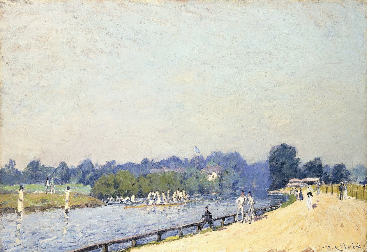 O caminho para Hampton Court; Rota do Hampton Court, 1874 de Alfred Sisley
