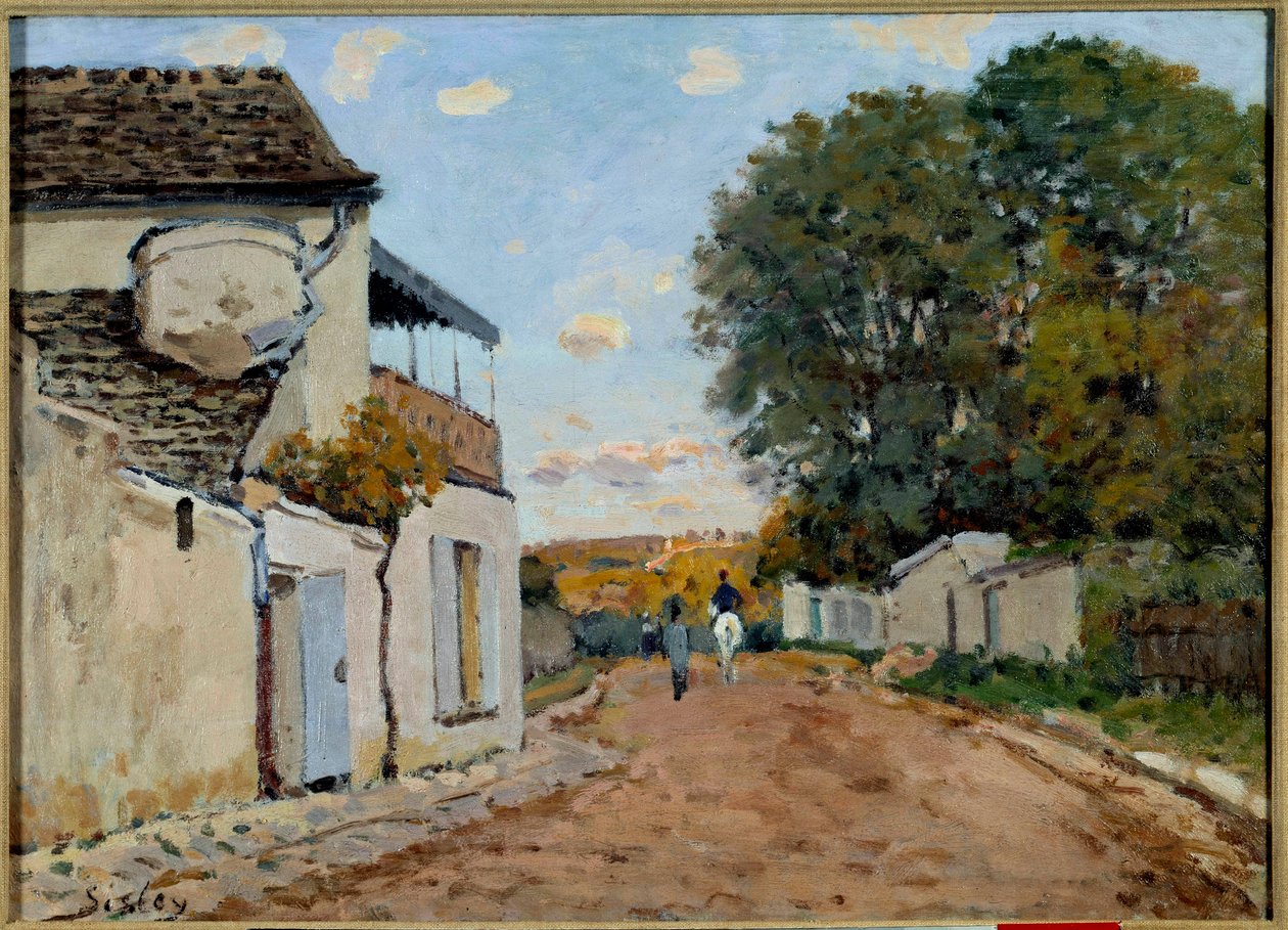 The Road to Louveciennes Painting de Alfred Sisley (1839-1899) 1872 Colecção privada de Alfred Sisley