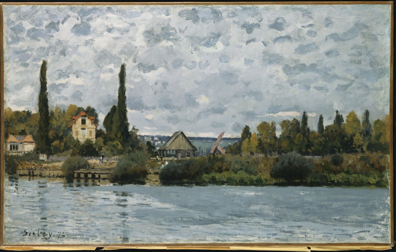 O Sena em Bougival, 1873 de Alfred Sisley