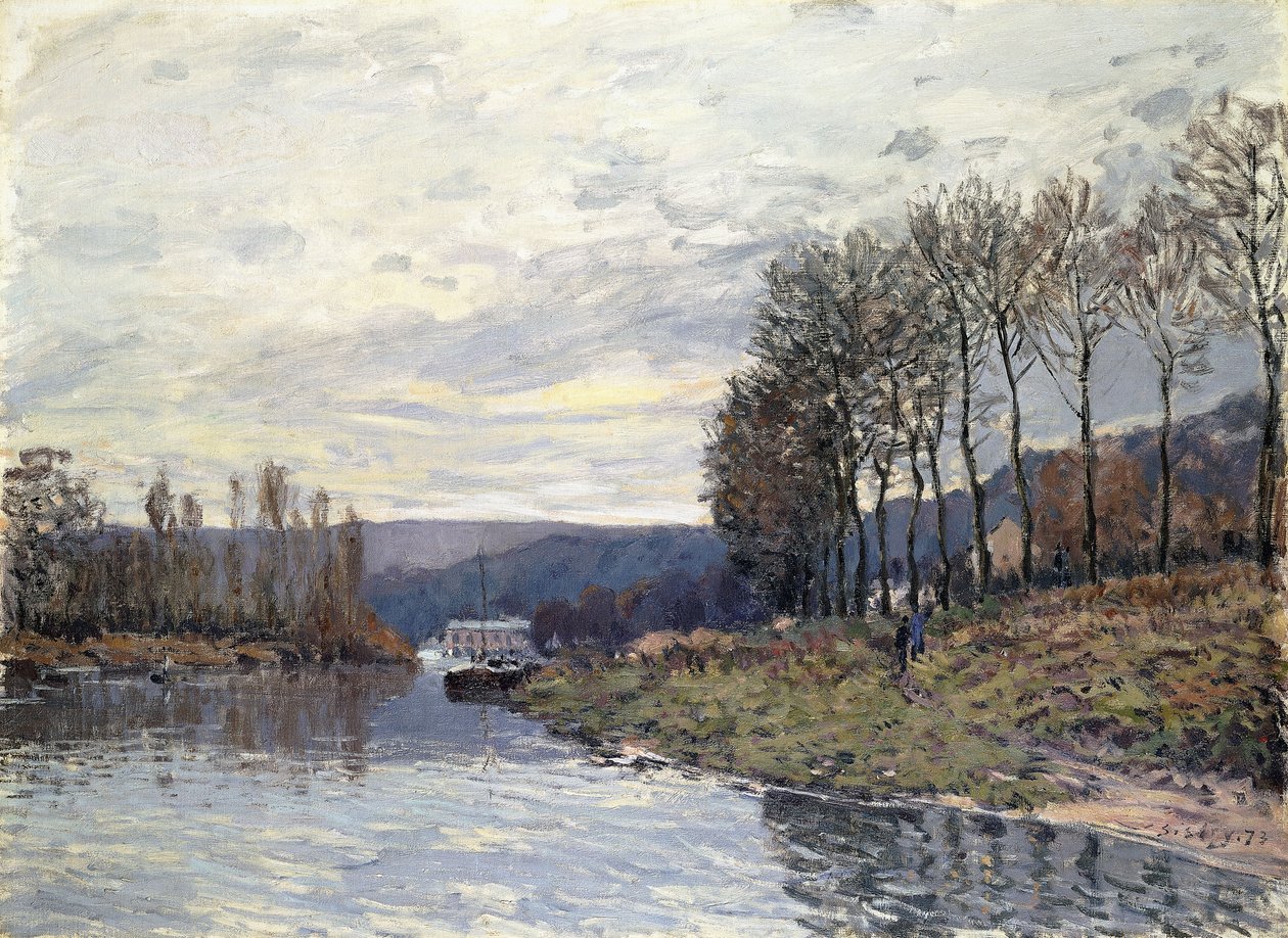 O Sena em Bougival, 1873 de Alfred Sisley
