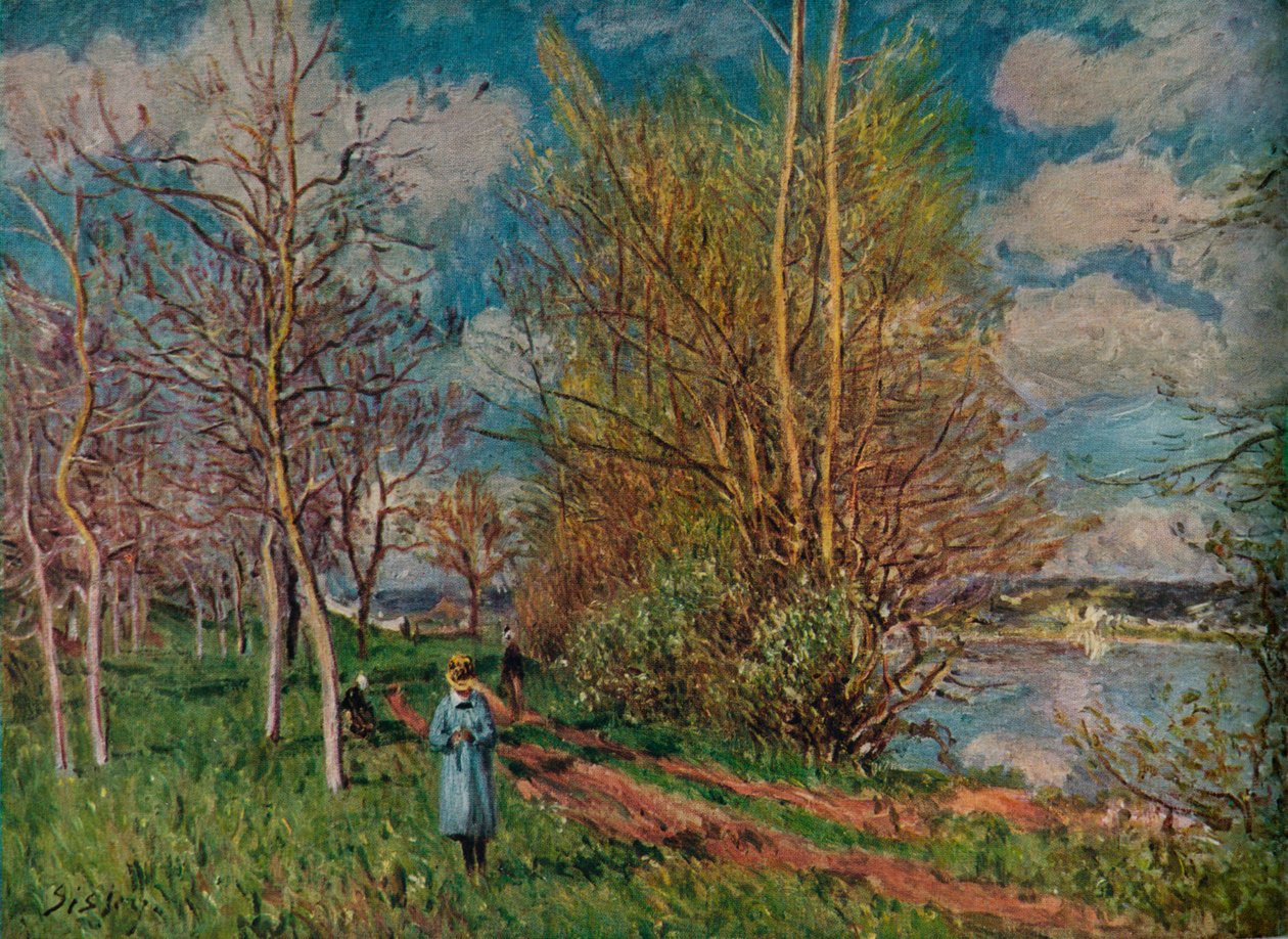 Os prados pequenos na primavera, c1880-1 de Alfred Sisley