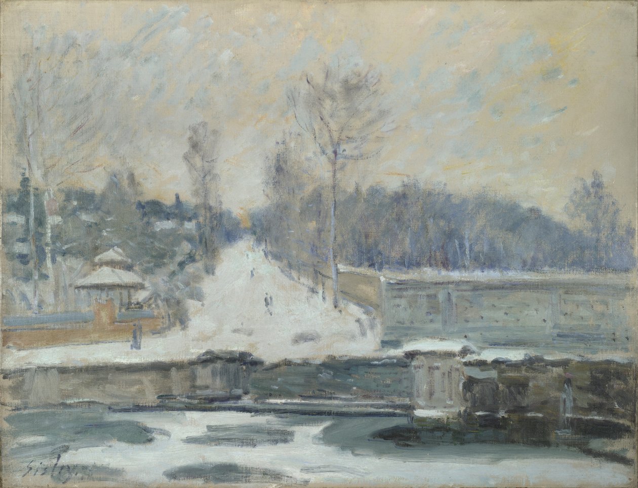 O local de rega em Marly-le-Roi, c. 1875 de Alfred Sisley