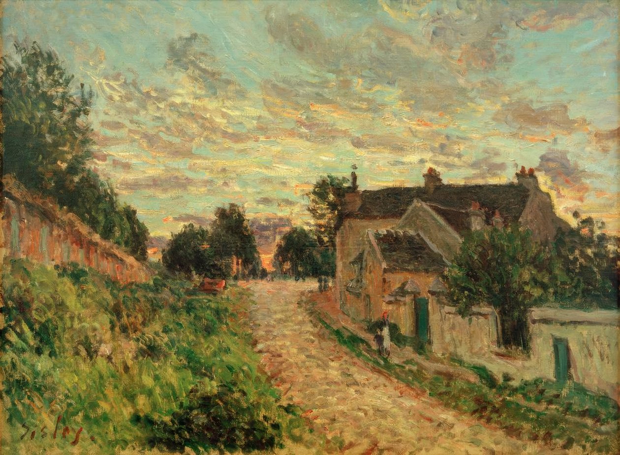 Um caminho para Louvecienne de Alfred Sisley