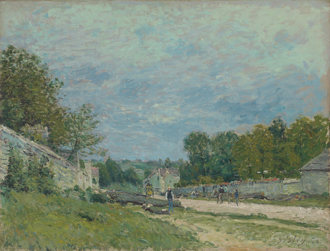 Estrada de Versalhes; Rota de Versalhes, 1876 de Alfred Sisley