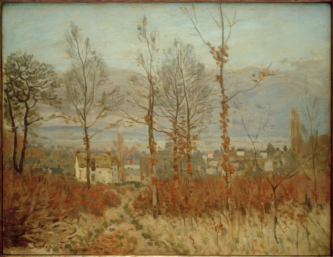 Vista do Louveciennes no outono de Alfred Sisley