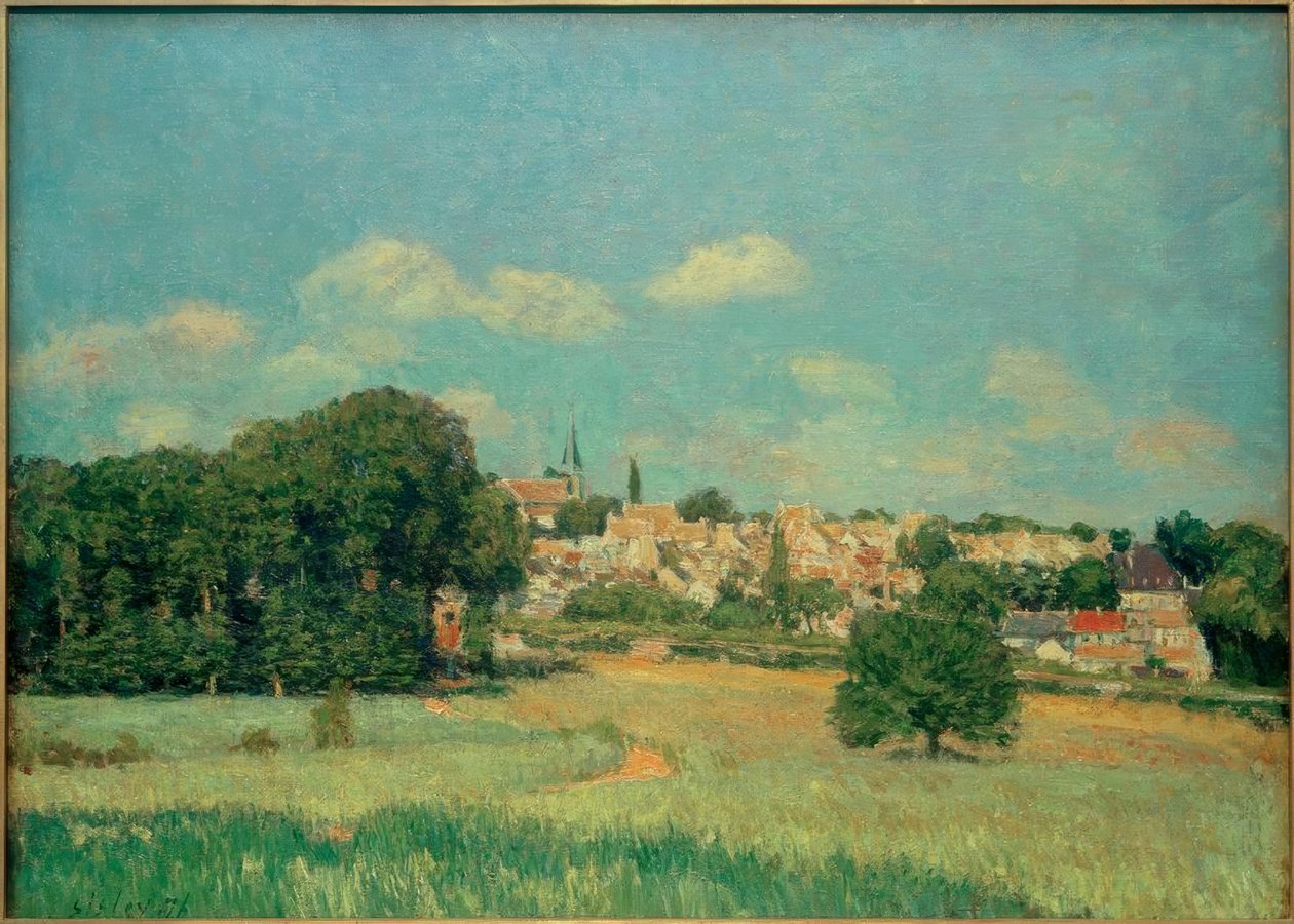 Vista de Marly-le-Roi, efeito do sol de Alfred Sisley