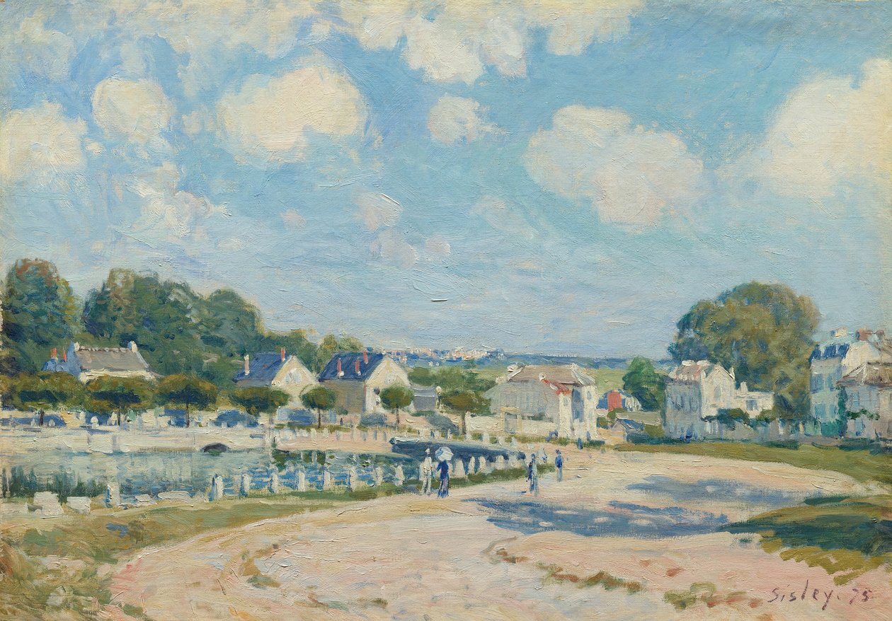 Watering Place em Marly, 1875. de Alfred Sisley