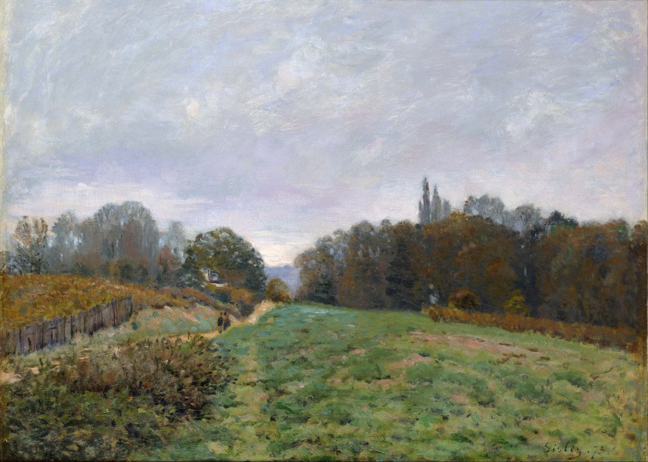 Paisagem de Louveciennes. de Alfred Sisley