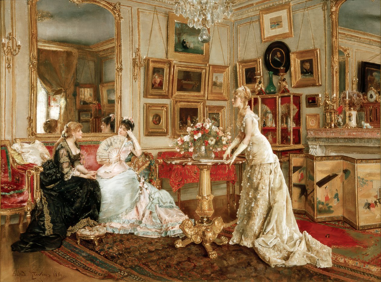 A. Stevens, a sala de escrita do pintor de Alfred Emile Stevens