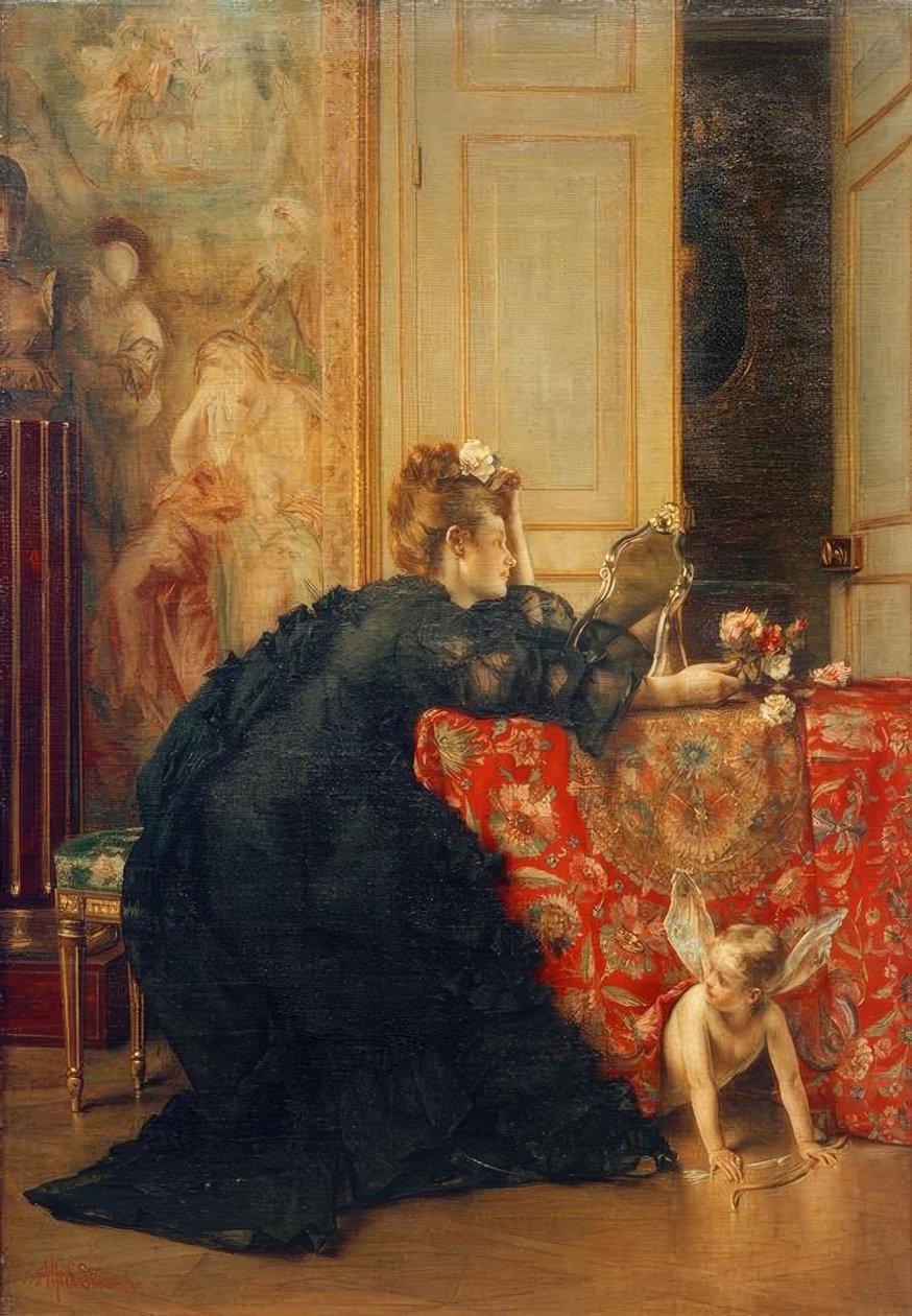 A. Stevens, a viúva ou o último dia de viuvez de Alfred Emile Stevens
