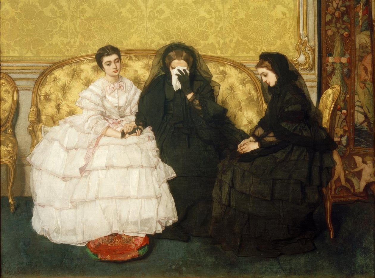 A. Estevas, conforto ou visita de condolências de Alfred Emile Stevens