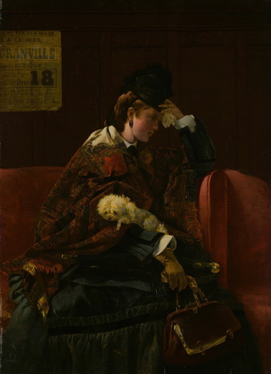 Na Estação Ferroviária, c. 1874. de Alfred Emile Stevens