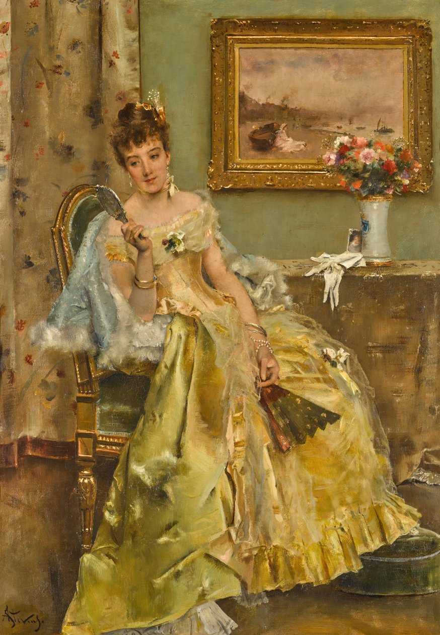 Coqueteria. de Alfred Emile Stevens