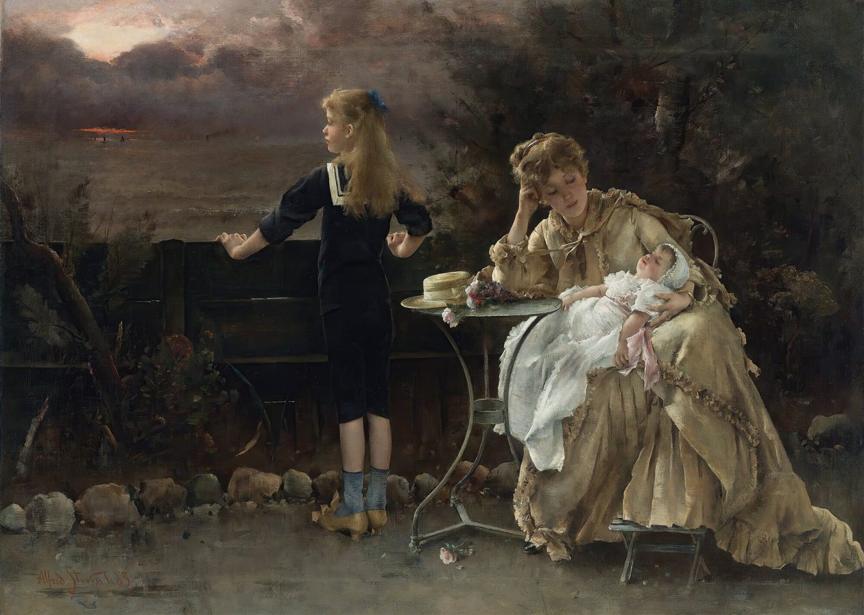 Mãe e seus filhos, 1883. de Alfred Emile Stevens