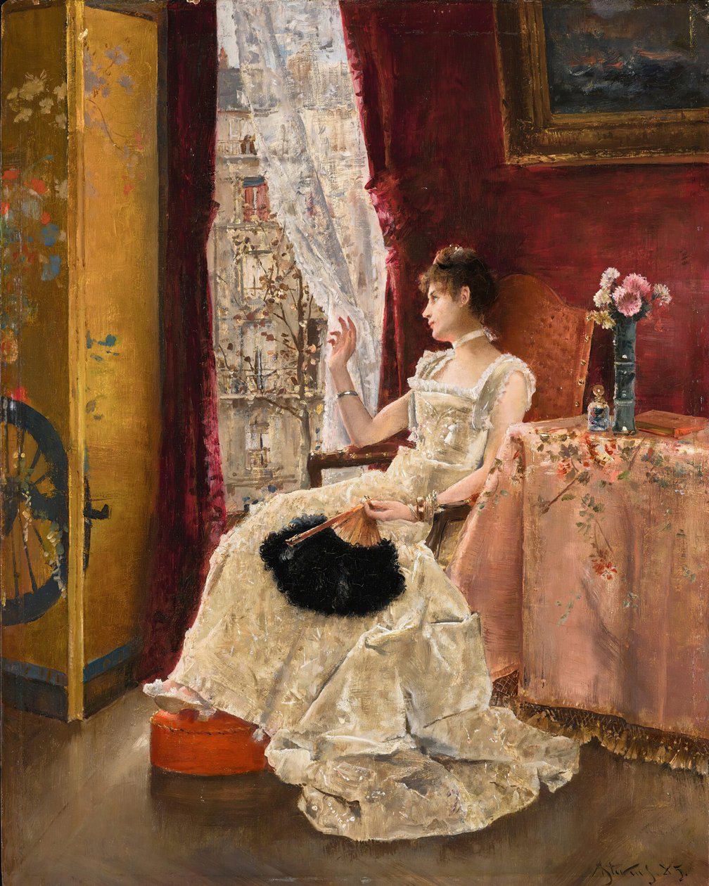Devaneio, 1885. de Alfred Emile Stevens