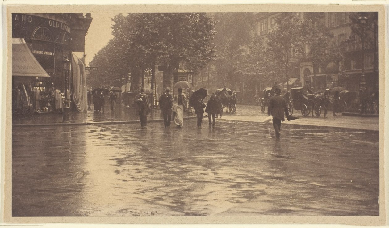 Um dia molhado no Boulevard, Paris de Alfred Stieglitz