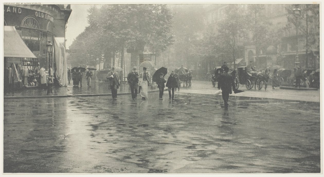 Um dia molhado no Boulevard, Paris de Alfred Stieglitz