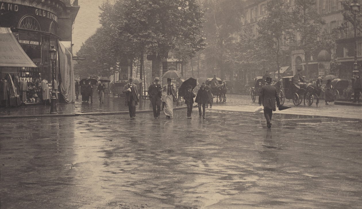 Um dia chuvoso na avenida, em Paris de Alfred Stieglitz