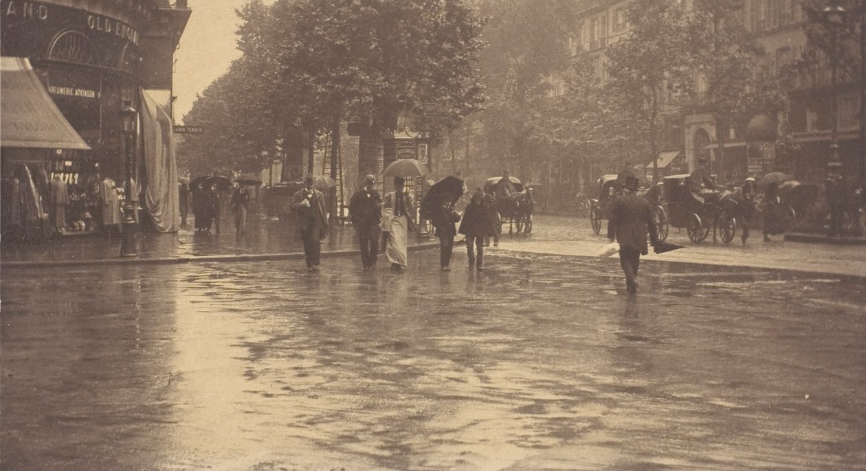 Um dia molhado no Boulevard, Paris, 1894. de Alfred Stieglitz