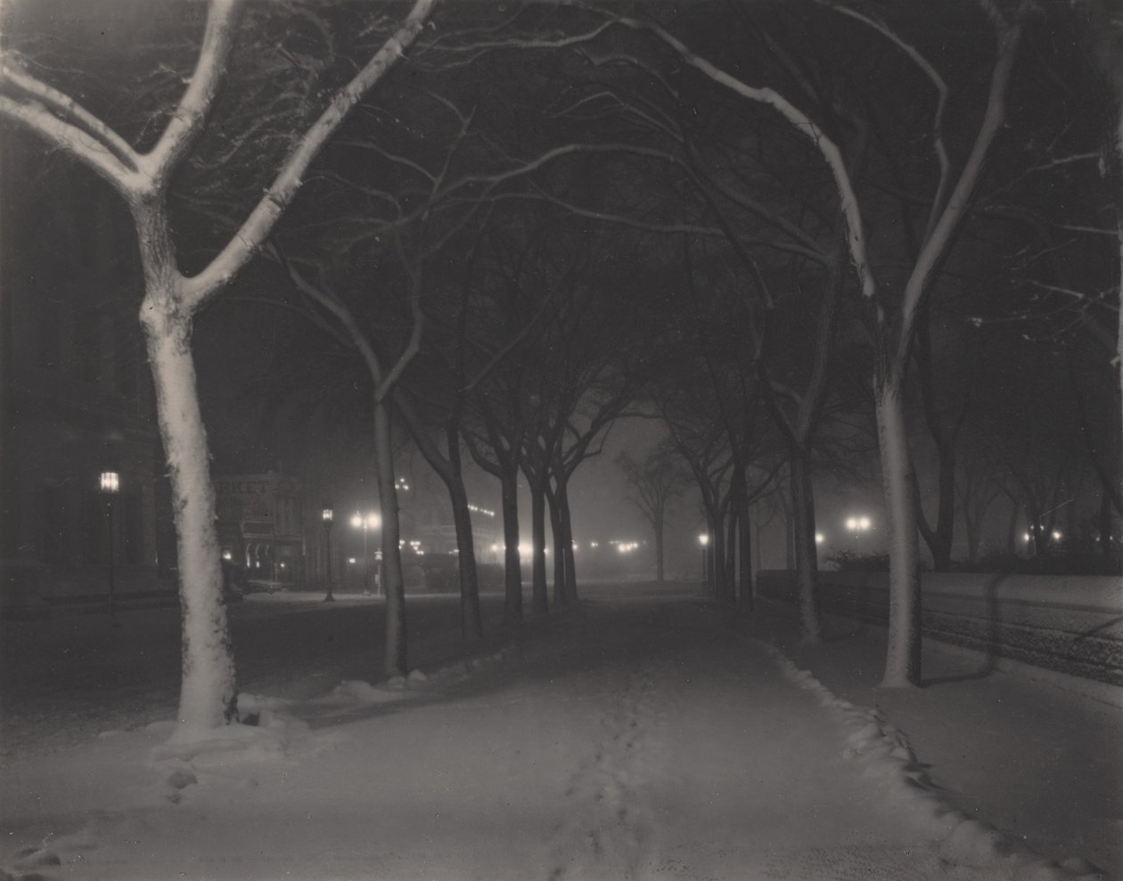 Uma Noite Gelada de Alfred Stieglitz