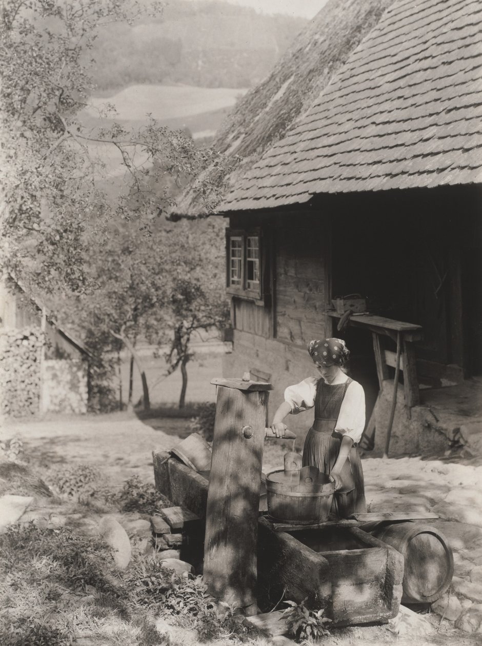 Junto à bomba, Floresta Negra de Alfred Stieglitz
