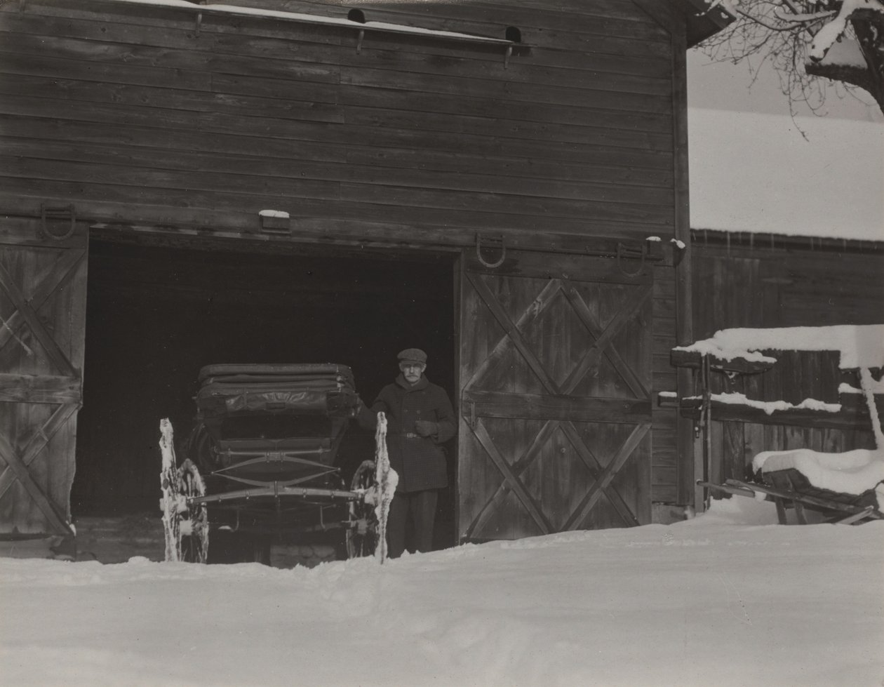 Celeiro, Carruagem e Neve de Alfred Stieglitz
