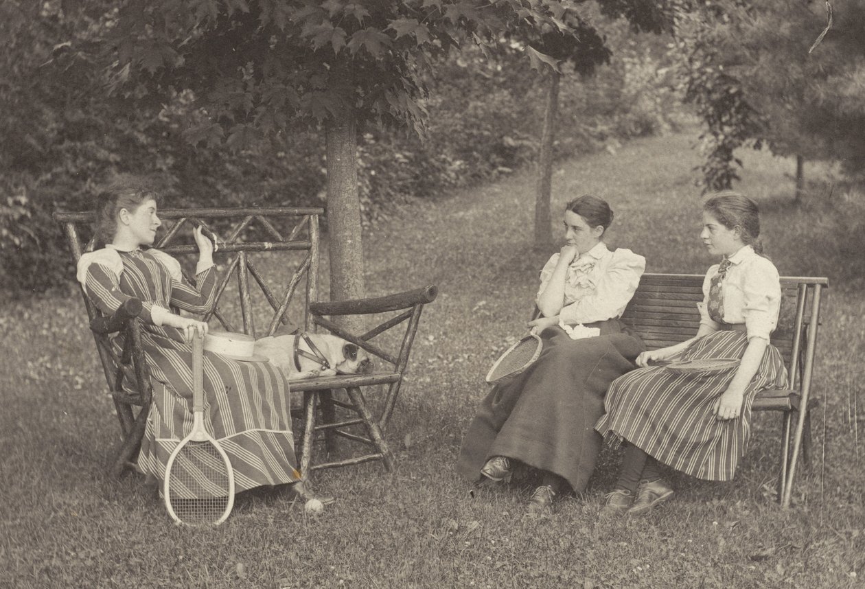 Emmy Obermeyer, Agnes Stieglitz e Flora Small em Oaklawn de Alfred Stieglitz