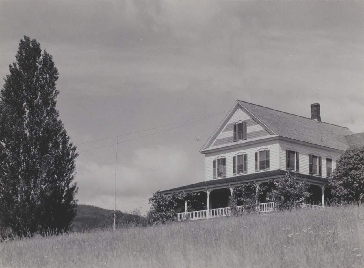 Casa na colina, Lago George de Alfred Stieglitz