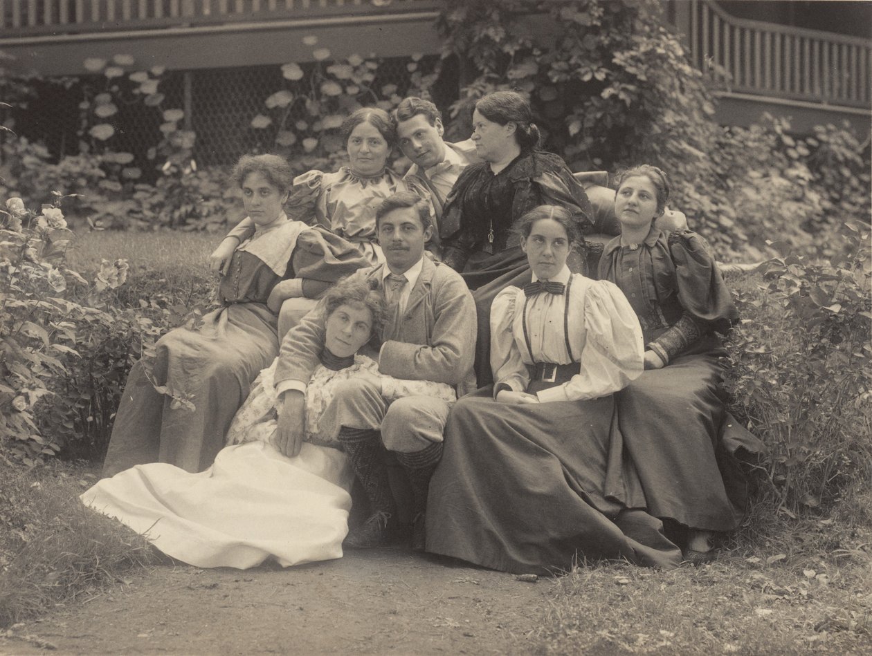 Ma, a tia Rosa, a Selma, a Ag, a Emmy, o Ralph Bernheim, o Hans Wetzler e a Minnie Wetzler, Lake George de Alfred Stieglitz