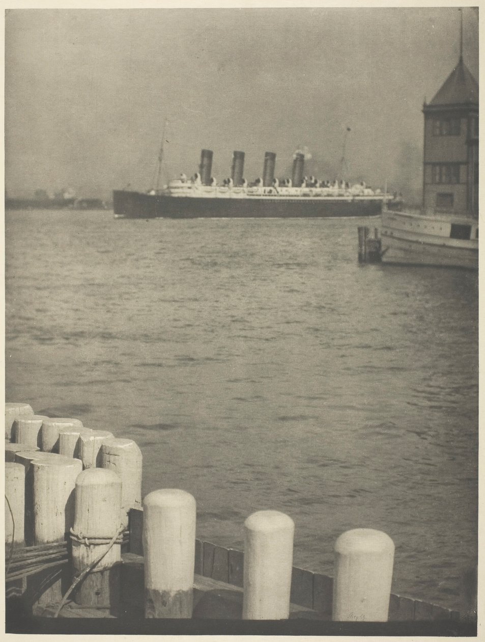 Outward Bound, The Mauritânia, 1910. de Alfred Stieglitz