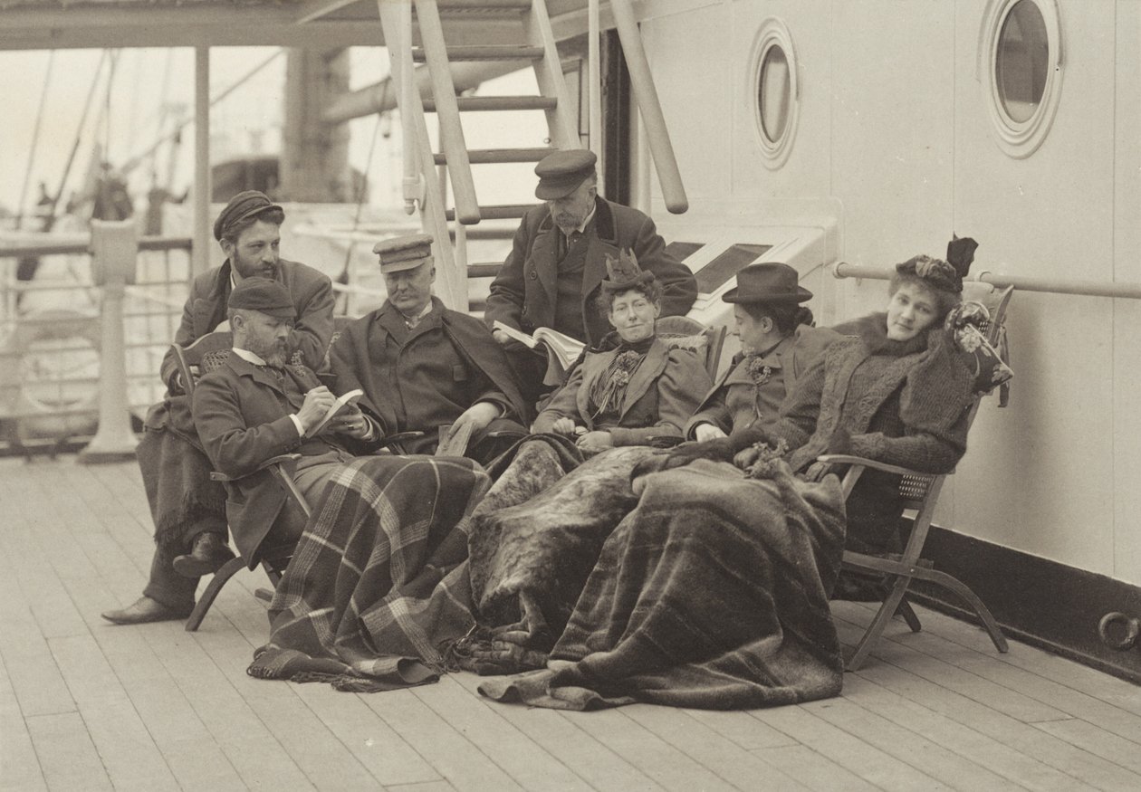 Sime Herrmann, o Sr. e a Sra. Mann, o Dr. Brown, o Sr. McGibbon, a Srta. Linthicum e a Emmy — A bordo do Bourgogne, de 5 a 14 de maio de 1896 de Alfred Stieglitz