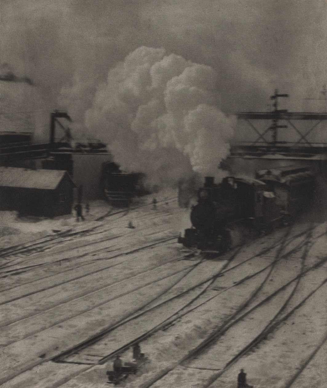 O Pátio Ferroviário, Inverno de Alfred Stieglitz