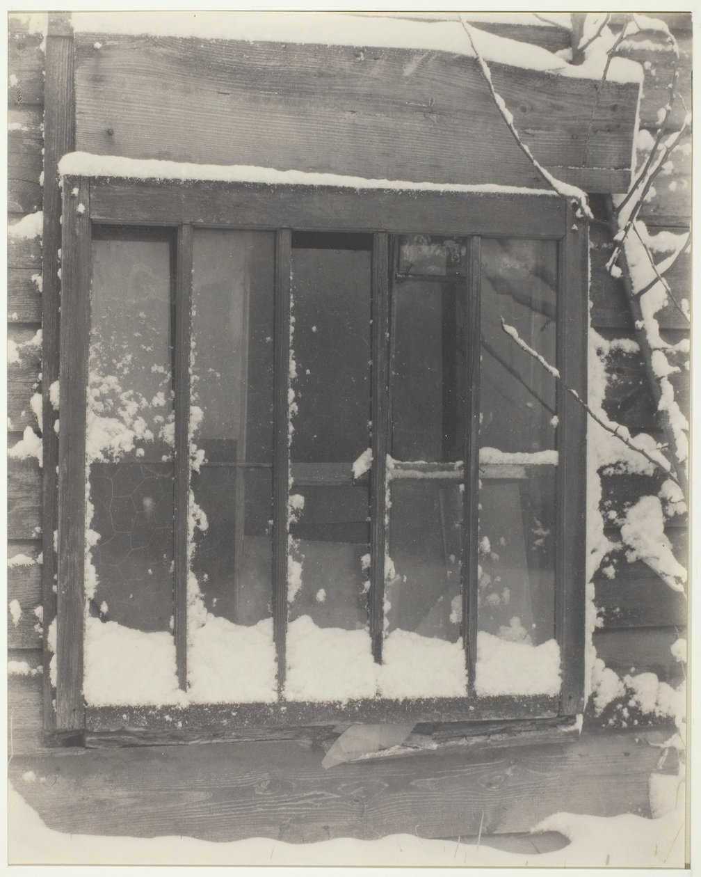 Janela: Madeira, Vidro, Neve de Alfred Stieglitz