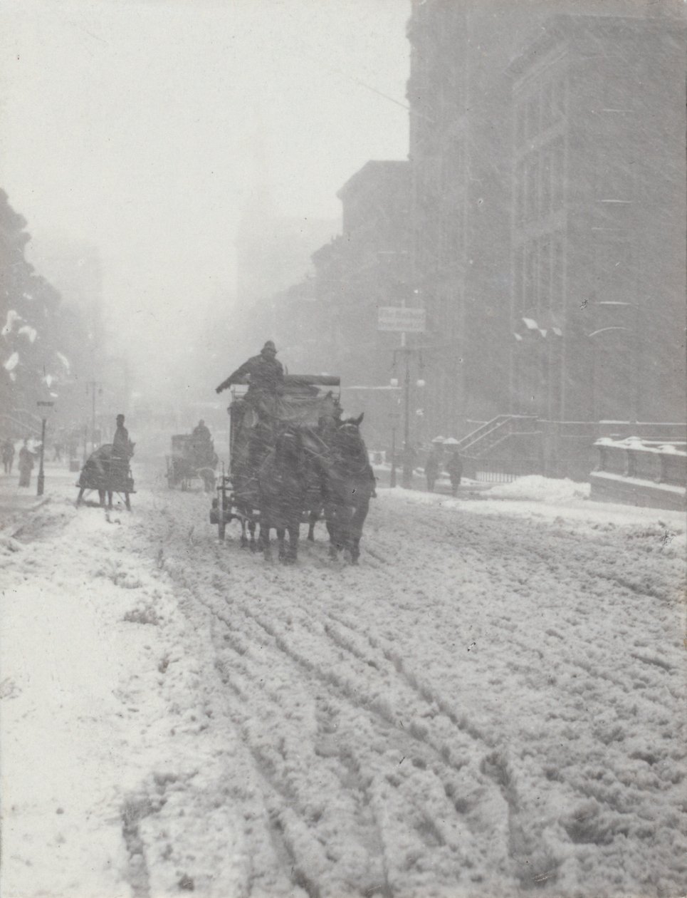 Inverno na Quinta Avenida de Alfred Stieglitz